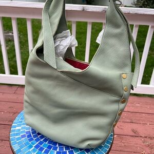 Hammitt Green Tom Slouchy Shoulder Bag with Wide Long Strap